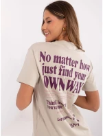 Tričko D12022AC02645G beige