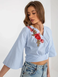 Blúzka LK BZ 506243.78 biela a modrá