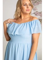 Dámske šaty SB247 svetlomodré - Karko