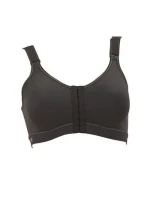 frontline otvorená športová podprsenka so zapínaním vpredu 5523 čierna - Active