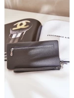 Duży Portfel Damski Z Tłoczeniem Eko Skóra Szary Martiel