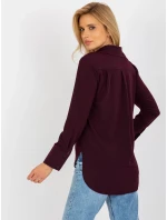 Dámska košeľa LK KS 508148.12P tmavo fialová - FPrice