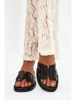 Dámske papuče na nízkom podpätku 78-192A Black - Stephan Paris