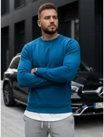 Pánska hladká tmavomodrá mikina FashionStreet BX5058