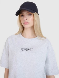 Dámske tričko oversize s potlačou 4F 4FRSS25TTSHF2873-27M