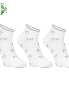 Dámske biele bambusové ponožky Filippo SD-AN07