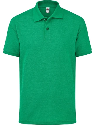 Fruit of the Loom Kids 65/35 Polo Detské piqué polo 16.3417 retro heather green