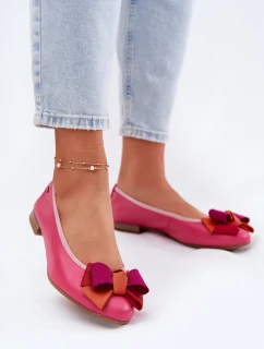 Kožené baletné topánky Maciejka P6801-15 Fuchsia