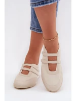 Sportovní dámské baleríny s pásky Béžové Farvessa