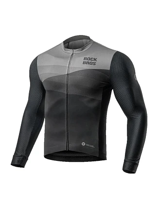 Cyklistický dres Rockbros 15120009003 s dlhým rukávom, jar/leto, veľkosť L – čierny Cyklistický dres Rockbros 15120009003 s dlhým rukávom, jar/leto, veľkosť L – čierny