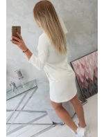 Šaty s 3D grafikou Bird ecru Šaty s 3D grafikou Bird ecru