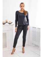 Kombinéza z viskózy v páse Graphite Kombinéza z viskózy v páse Graphite