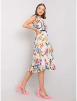 Šaty DHJ SK 13198.27 biele a zelené