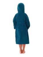 Detský župan Athena s kapucňou 3116 petrol - Vestis