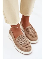 Dámské krajkové mokasíny Sergio Leone MK097H zlaté