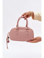Malá kabelka typu Kufrík z eko semiše Růžová Annelle