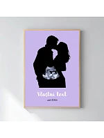 Personalizovaný magický fotorámik – 50x70 – s párom a ultrazvukom
