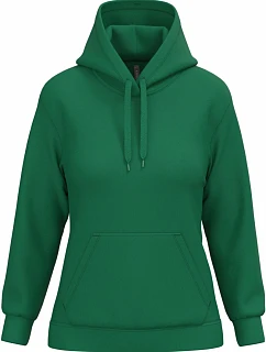 Kariban K 473 Dámska mikina s kapucňou 20.K473 kelly green