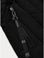 Dámska zimná bunda s ozdobným prešívaním S'west black (B8307-1)