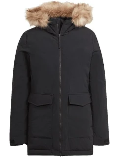 Bunda Adidas Parka s kapucňou a kožušinou W IJ8260