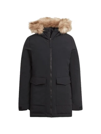 Bunda Adidas Parka s kapucňou a kožušinou W IJ8260