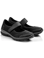 Pohodlné šnurovacie topánky Rieker W RKR575 black
