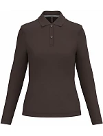 Kariban K 244 Dámske polo s dlhým rukávom z piké 20.K244 čokoládová Kariban K 244 Dámske polo s dlhým rukávom z piké 20.K244 čokoládová