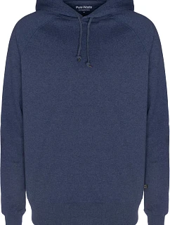 Pure Waste HDUB Unisex mikina s kapucňou 74.HDUB tmavomodrá melírovaná