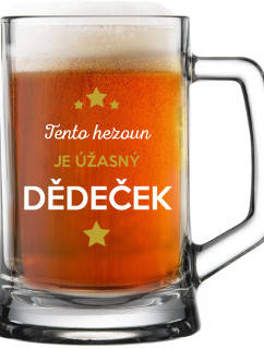 TENTO HEZOUN JE ÚŽASNÝ DĚDEČEK - pivní sklenice 0,5 l