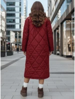 Kurtka zimowa damska WARMISSA pikowana bordowa FashionStreet TY4918z Kurtka zimowa damska WARMISSA pikowana bordowa FashionStreet TY4918z