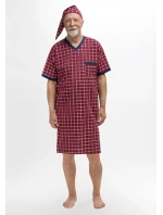 Pánska nočná košeľa Martel 502 Káro kr / r M-2XL Sylwester I Pánska nočná košeľa Martel 502 Káro kr / r M-2XL Sylwester I