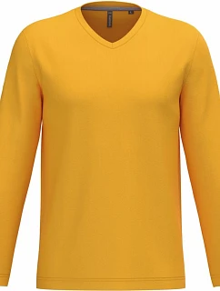 Kariban K 358 Pánske tričko s výstrihom do V a dlhými rukávmi 20.K358 yellow