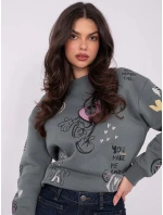 Mikina D10608BC02804A khaki farba