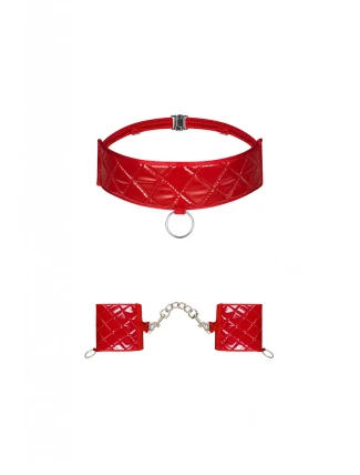 Pikantná sada Hunteria cuffs & choker - Obsessive