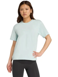 Dámske bavlnené tričko adidas Essentials Small Logo light blue JY4965