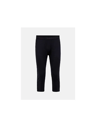 Teplé nohavice PEAK PERFORMANCE Magic 3/4 Long Johns Wool-blend Baselayer pre mužov, čierne Teplé nohavice PEAK PERFORMANCE Magic 3/4 Long Johns Wool-blend Baselayer pre mužov, čierne