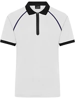 Daiber JN 1308 Pánske polo tričko z piké s zipsom 02.1308 biele/čierne Daiber JN 1308 Pánske polo tričko z piké s zipsom 02.1308 biele/čierne