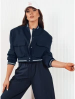 Dámska tmavomodrá bomber bunda CHOMP FashionStreet TY4296 Dámska tmavomodrá bomber bunda CHOMP FashionStreet TY4296