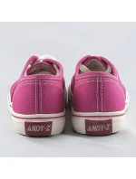 Dámske šnurovacie tenisky vo fuchsijovej farbe (A8865)
