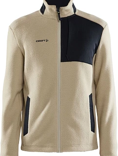 Craft Corporate ADV Pile Fleece Jacket M Pánska fleecová bunda Sherpa 81.2220 ecru/čierna