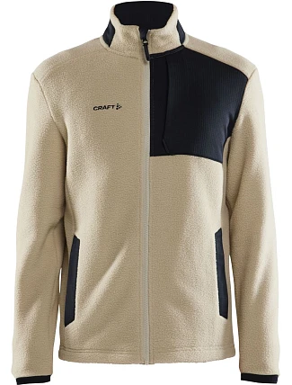 Craft Corporate ADV Pile Fleece Jacket M Pánska fleecová bunda Sherpa 81.2220 ecru/čierna Craft Corporate ADV Pile Fleece Jacket M Pánska fleecová bunda Sherpa 81.2220 ecru/čierna