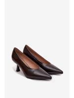 Lakierowane Czółenka Na Szpilce Czekoladowe Gavrielle