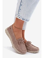 Dámské Mokasíny Z Přírodního Semiše S Mašlí Vinceza Béžové