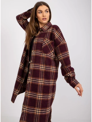 Dámska košeľa EM-KS-003/06.38X-maroon Dámska košeľa EM-KS-003/06.38X-maroon