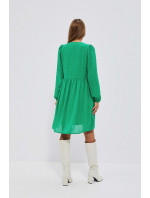 Šaty s nadýchanými rukávmi - zelené