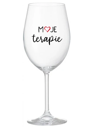 MY THERAPY - číry pohár na víno 350 ml