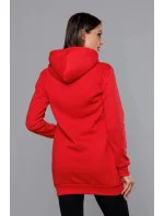 Tmavo červená dámska klokanie mikina (YS10003-18) Tmavo červená dámska klokanie mikina (YS10003-18)