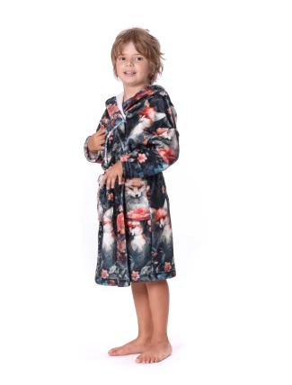 Detský župan s kapucňou Zora - Vestis