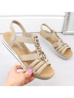 Pohodlné sandále Rieker W RKR680 beige Pohodlné sandále Rieker W RKR680 beige