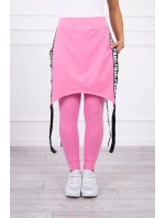 Nohavice/oblek s nápisom selfie svetlo ružový